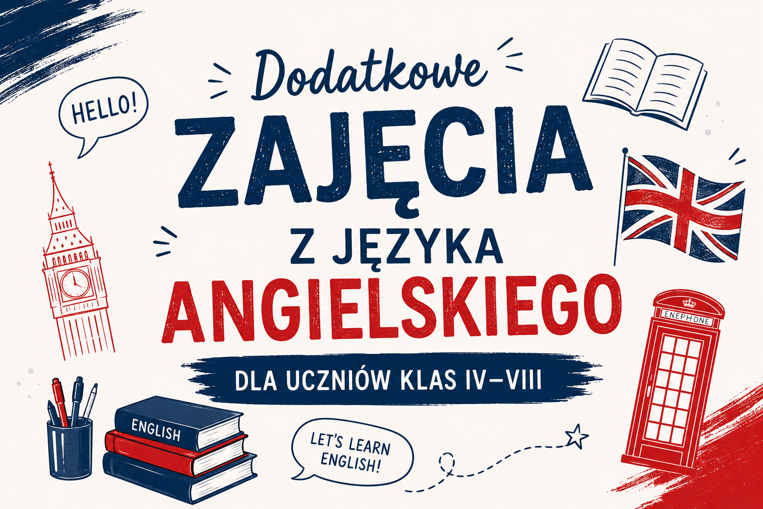 Dodatkowe zajęcia z języka angielskiego dla uczniów klas IV-VIII