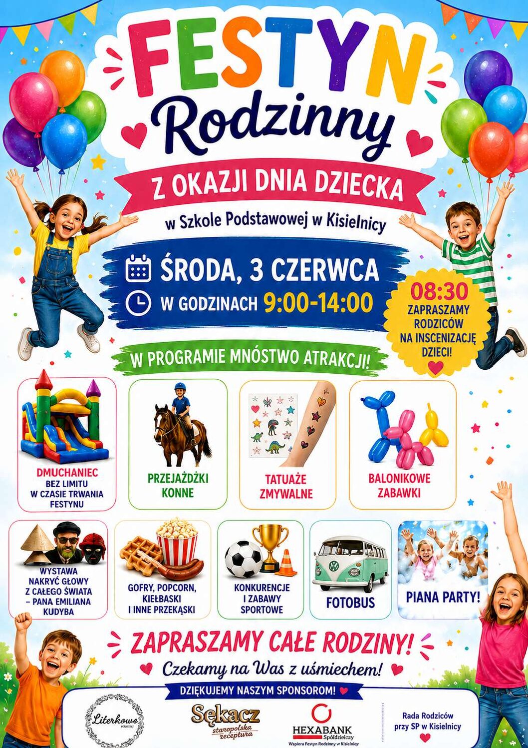 Serdecznie zapraszamy na Festyn z okazji Dnia Dziecka !!!